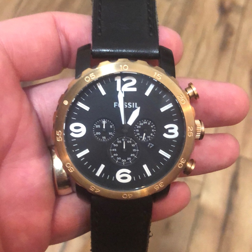Fossil Nate Leather Strap JR1369 Watch